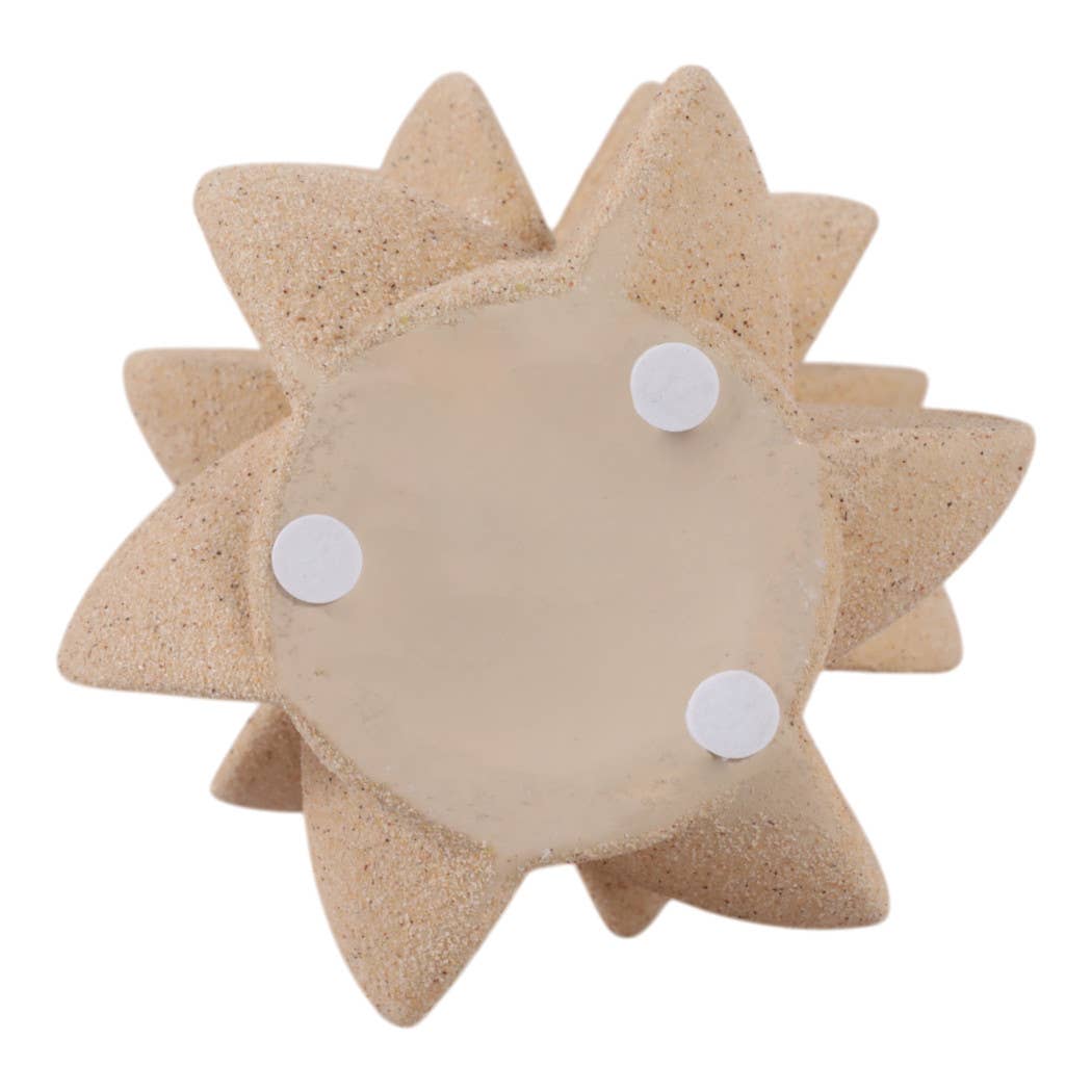 Decorative Vase - Tan Ceramic 3D Printed Textured, 11 in. - Decor Addict, LLC