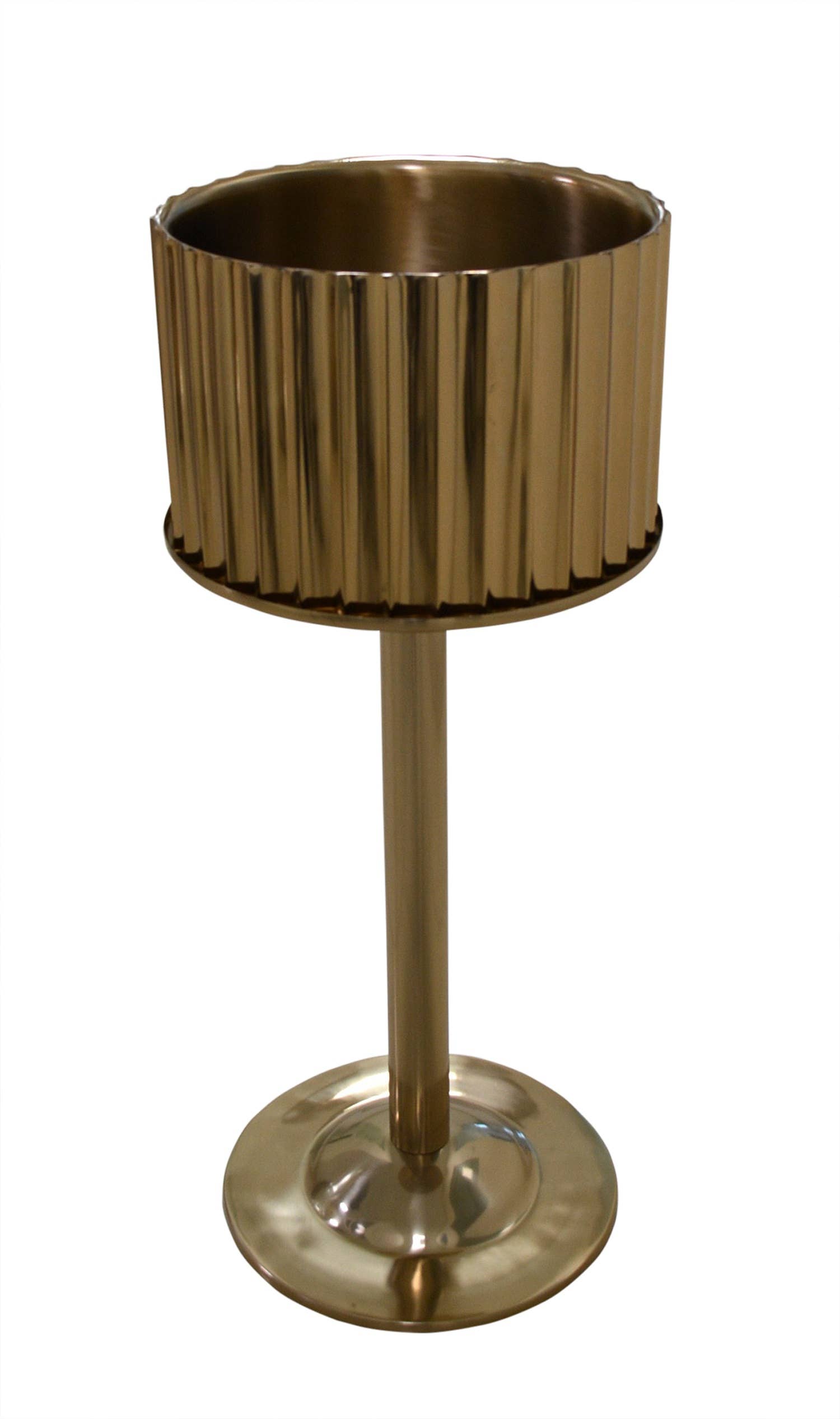 Gold Steel Ice Bucket Stand Only Small: Gold / STEEL - Decor Addict, LLC