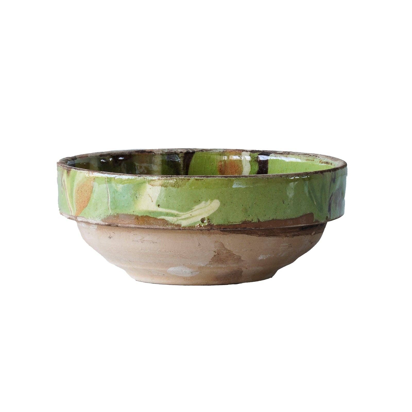 Cottage Crafted Bowl, Mini: Marbleized Green