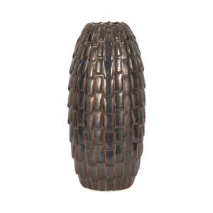 17" Afia Large Ceramic Vase, Brown