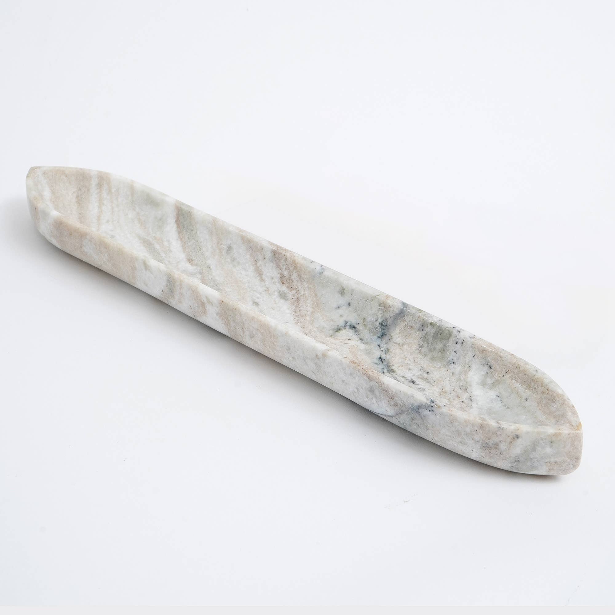Realis " m Sleek Large White Marble Tray - 16x2.5x1.5 - Decor Addict, LLC