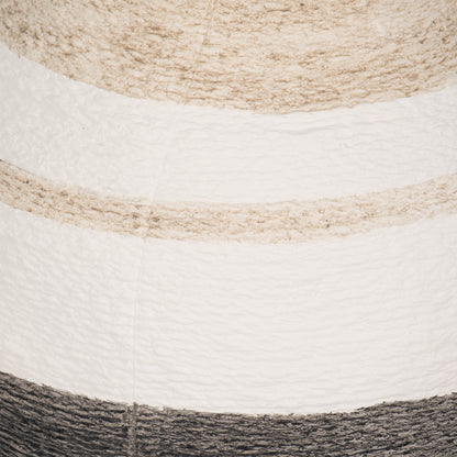 12" Striped Woven Textured Vase, Multi - Decor Addict, LLC