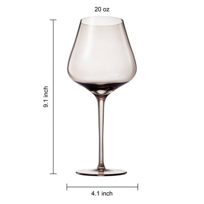 Colors of Dubai, City Wine Glassware | Set of 5, 20 OZ - Decor Addict, LLC