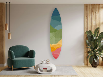 Hills Pattern Acrylic Surfboard Wall Art - Decor Addict, LLC