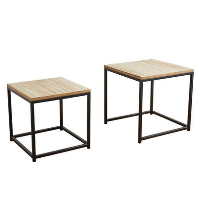 Black Iron Side Tables - Set of 2 - Decor Addict, LLC