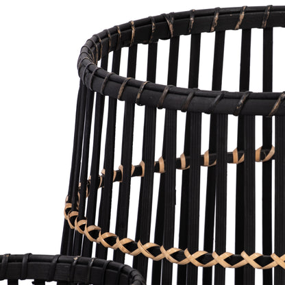 S/3 Bamboo Footed Planters 17/14/10", Black - Decor Addict, LLC