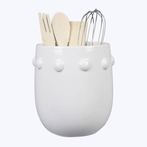 Ceramic Large Hobnail Tool Holder with Tools General Gifts - Decor Addict, LLC