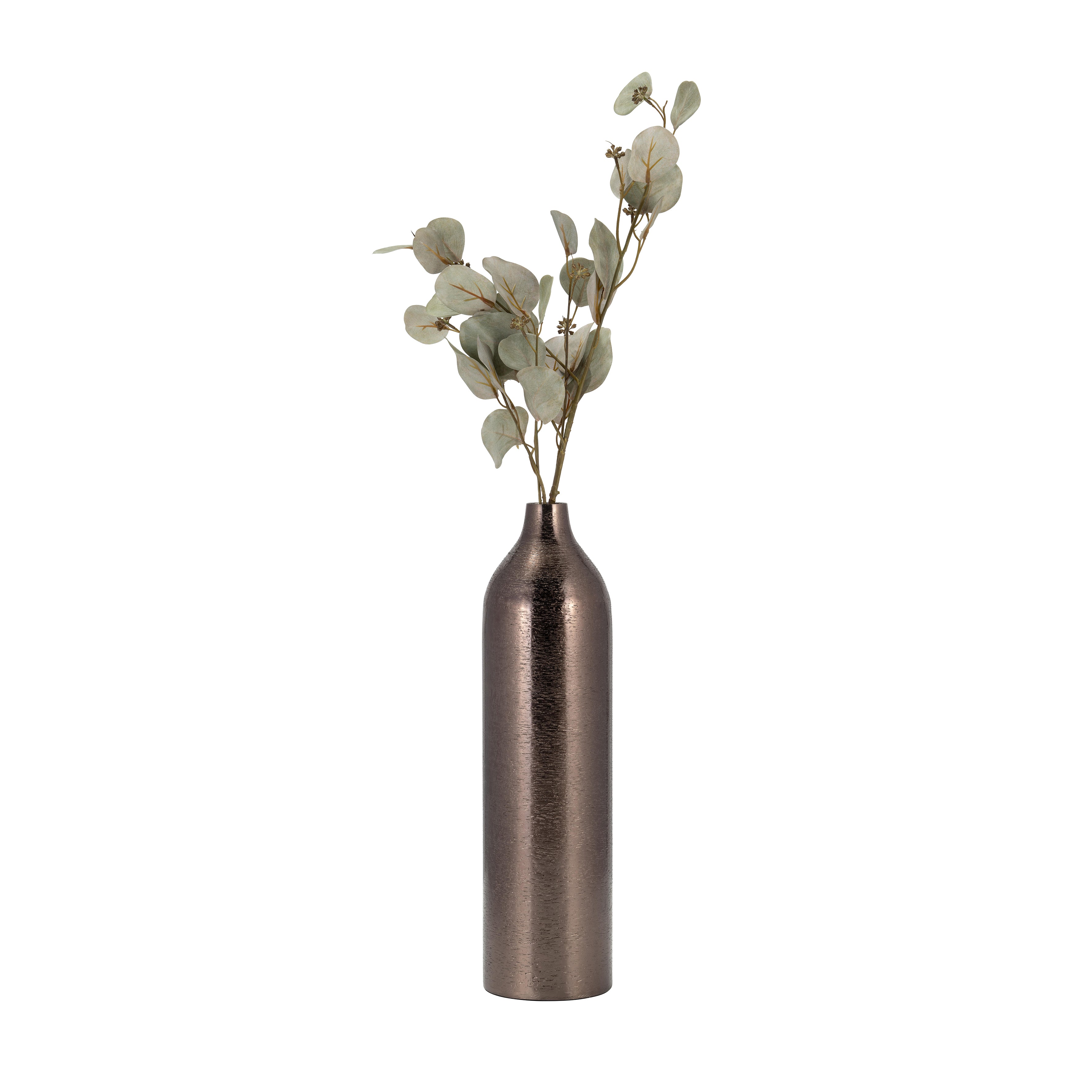 Metal, 18"h Cylinder Vase, Black - Decor Addict, LLC