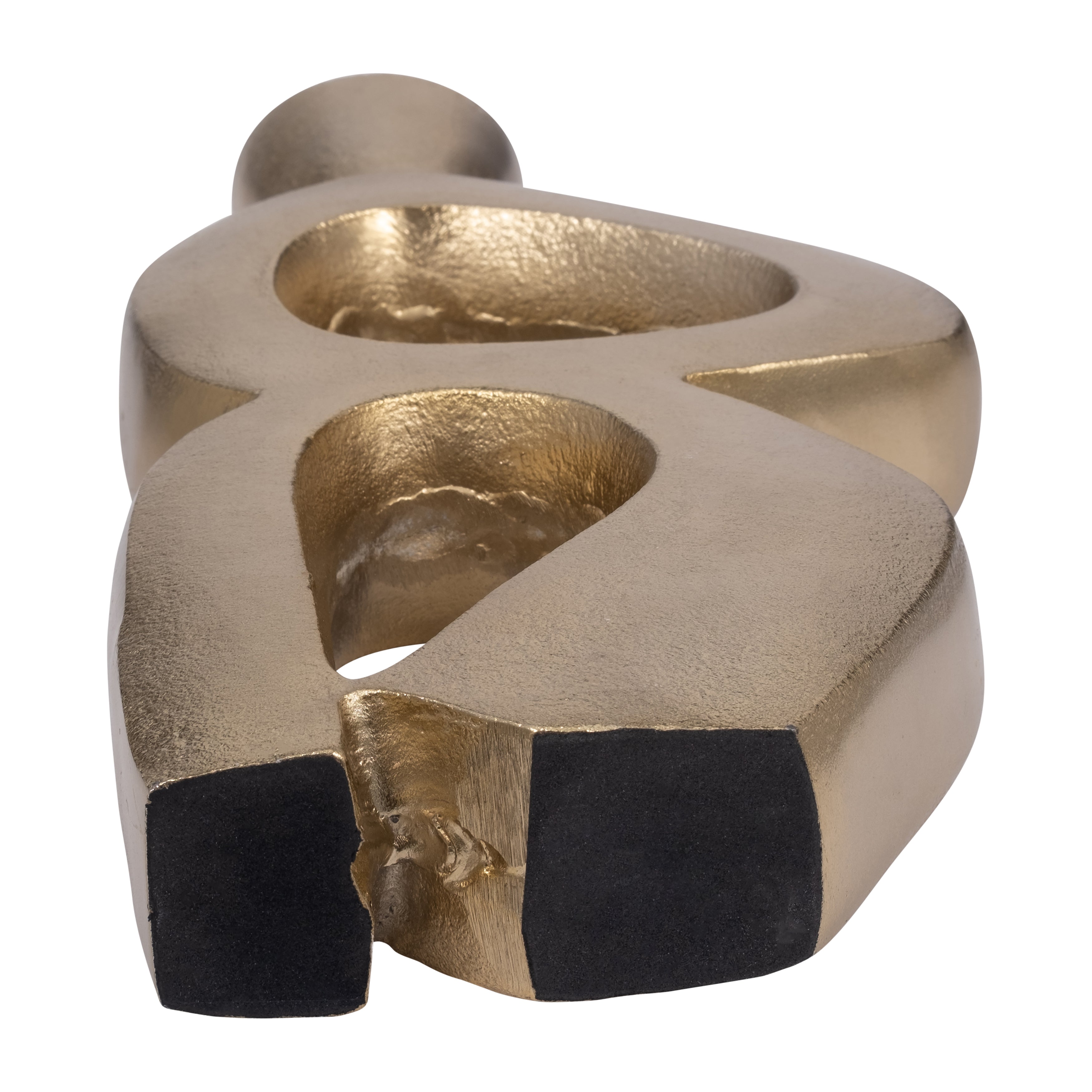 Metal, 15" Abstract Vase, Gold - Decor Addict, LLC