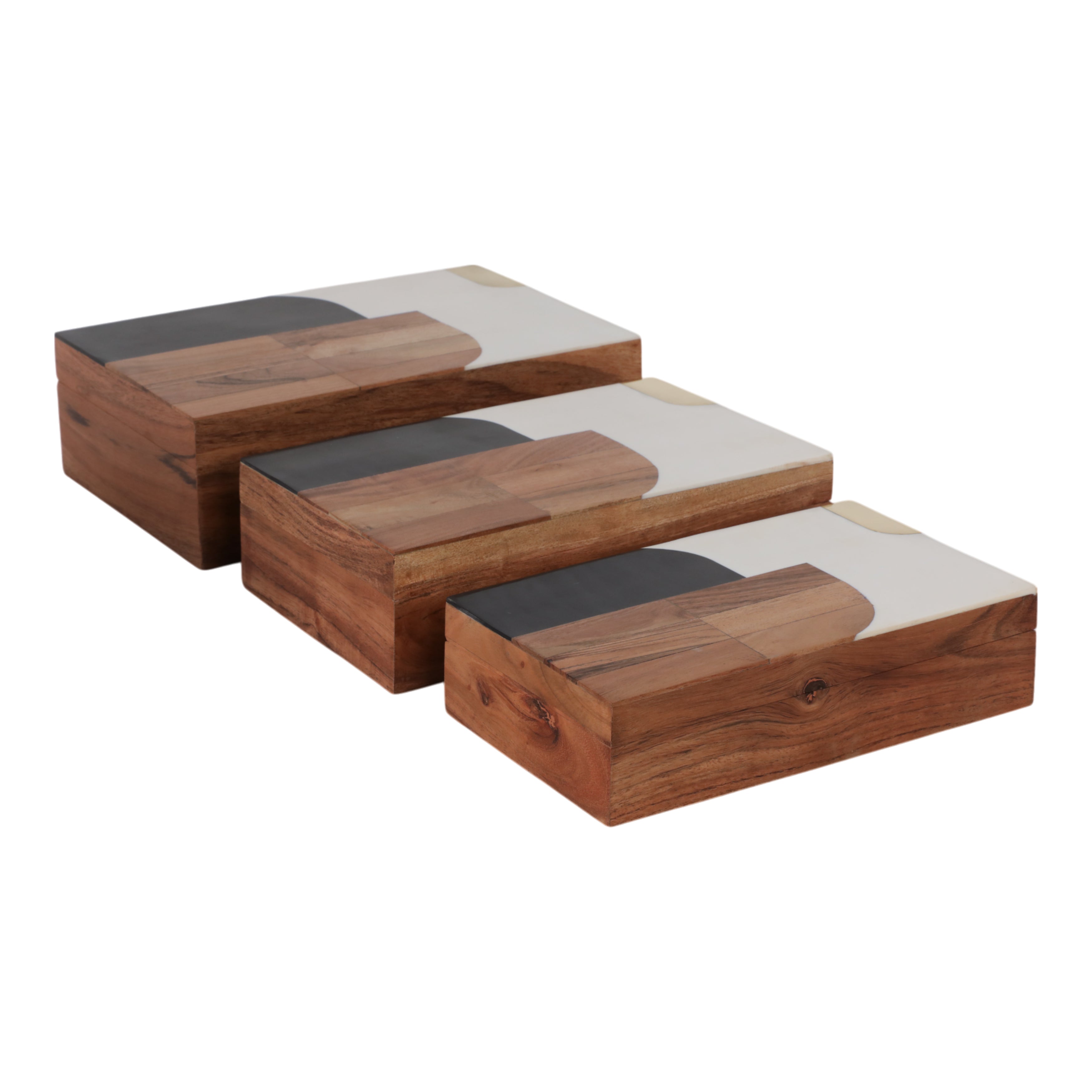 S/3 10/11/12" Mid-century Boxes, Multi - Decor Addict, LLC