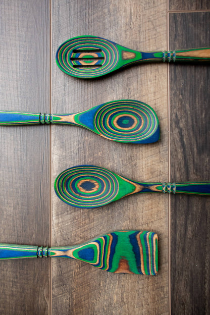 12" Peacock Pakka Corner Spoon
