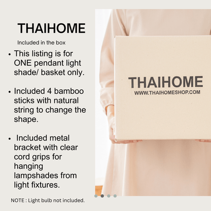 Reshape able bamboo pendant light: Natural / D - Decor Addict, LLC