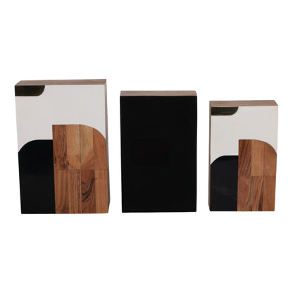 S/3 10/11/12" Mid-century Boxes, Multi - Decor Addict, LLC