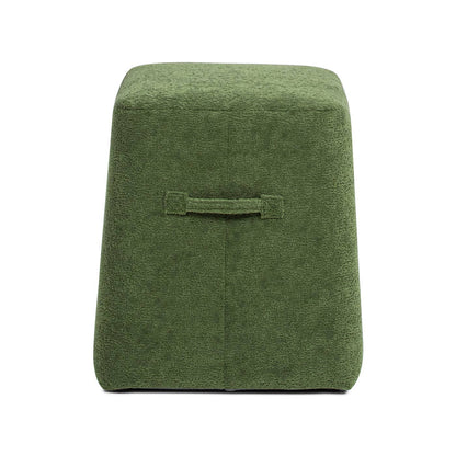 Oliver 16" Tapered Square Upholstered Ottoman Fleeced: Spice Orange - Decor Addict, LLC