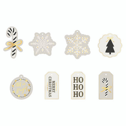 Gift Tag Book - Winter White: Cardstock/Metal Ring / 4.5" L x 2.5" W - Decor Addict, LLC