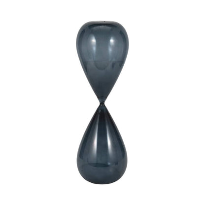 Glass Small Sleek Teardrop Hourglass - Blue, 20 in. - Decor Addict, LLC