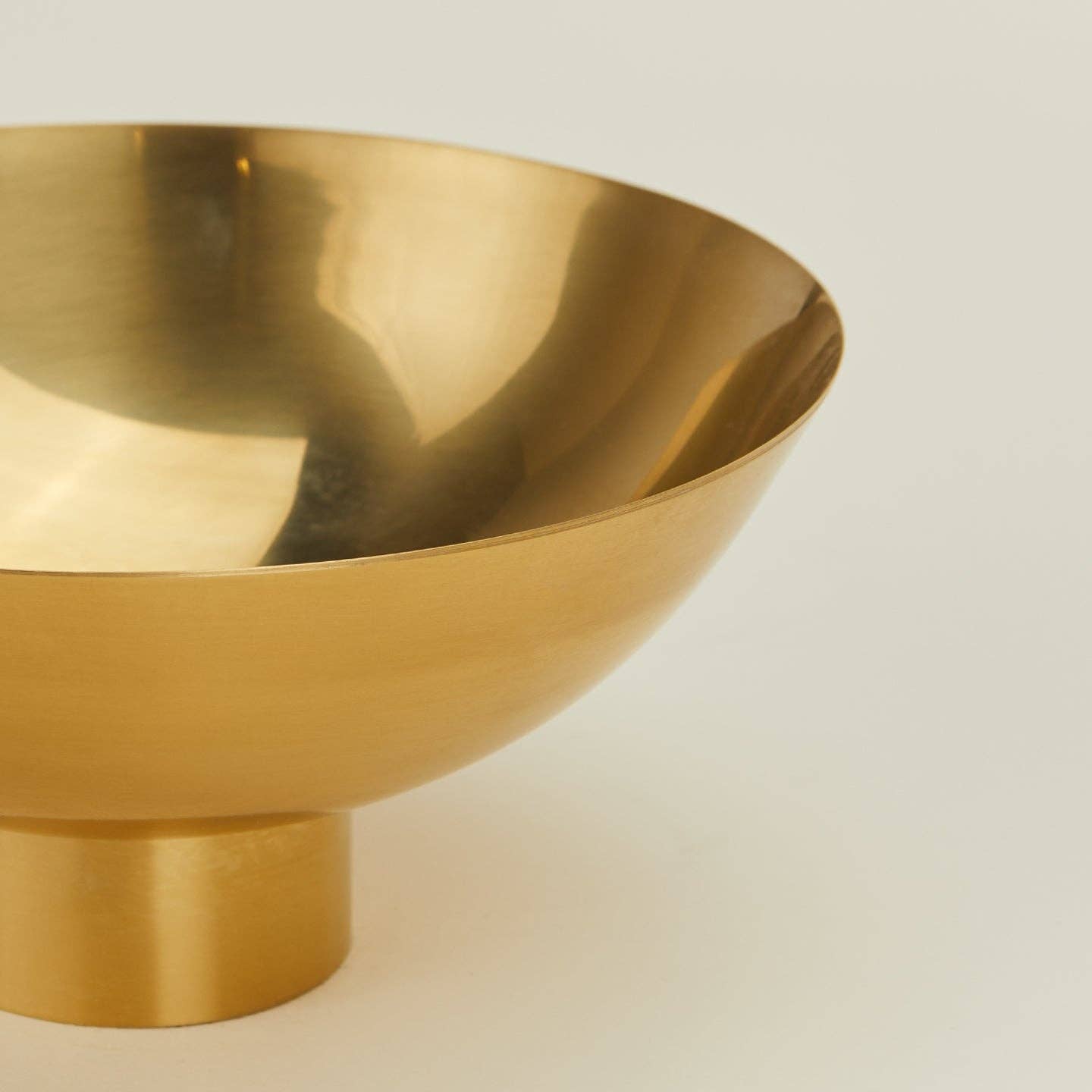 ESSENTIAL FOOTED BOWL - BRASS: LARGE - Decor Addict, LLC