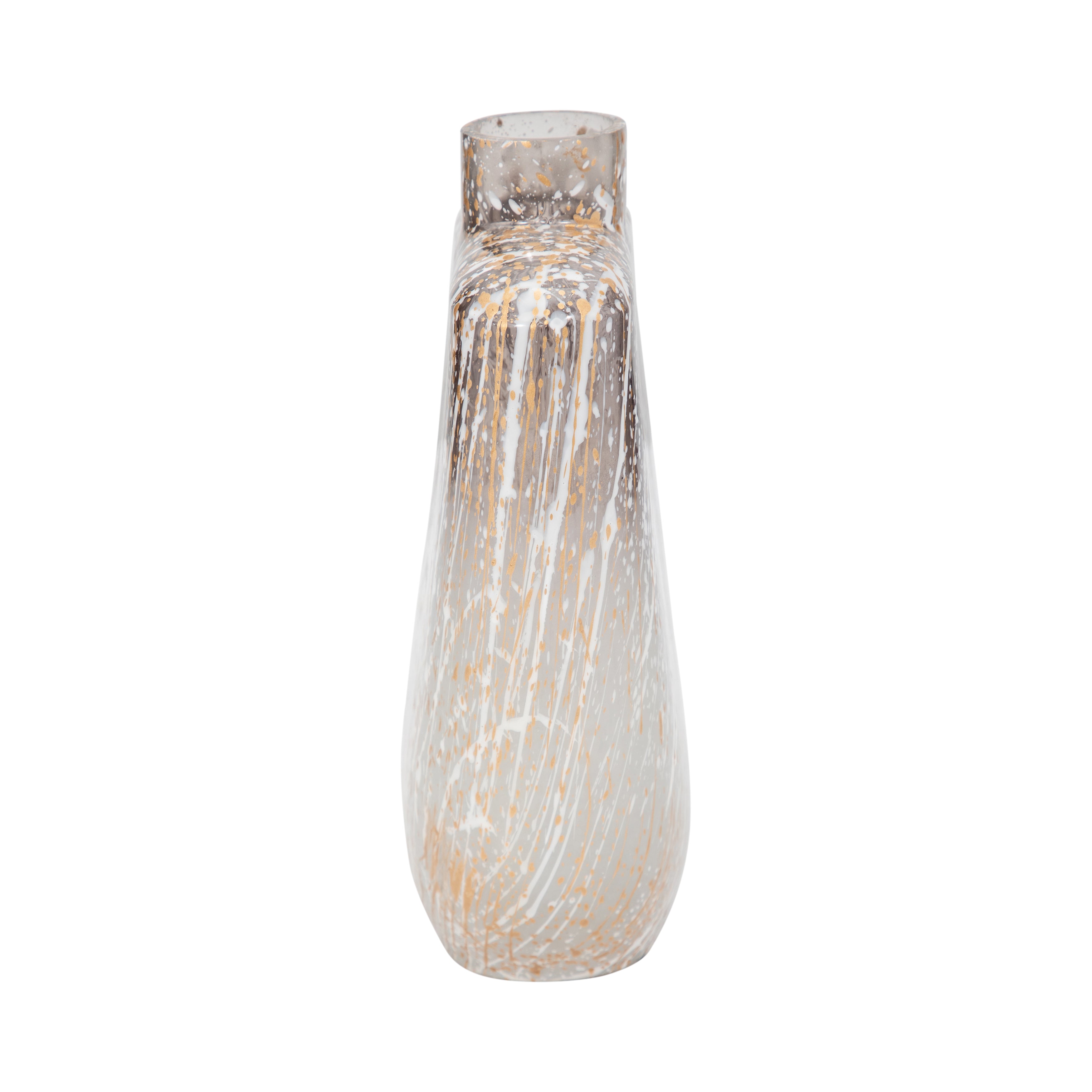 Glass,10",striped Stained Vase,multi - Decor Addict, LLC