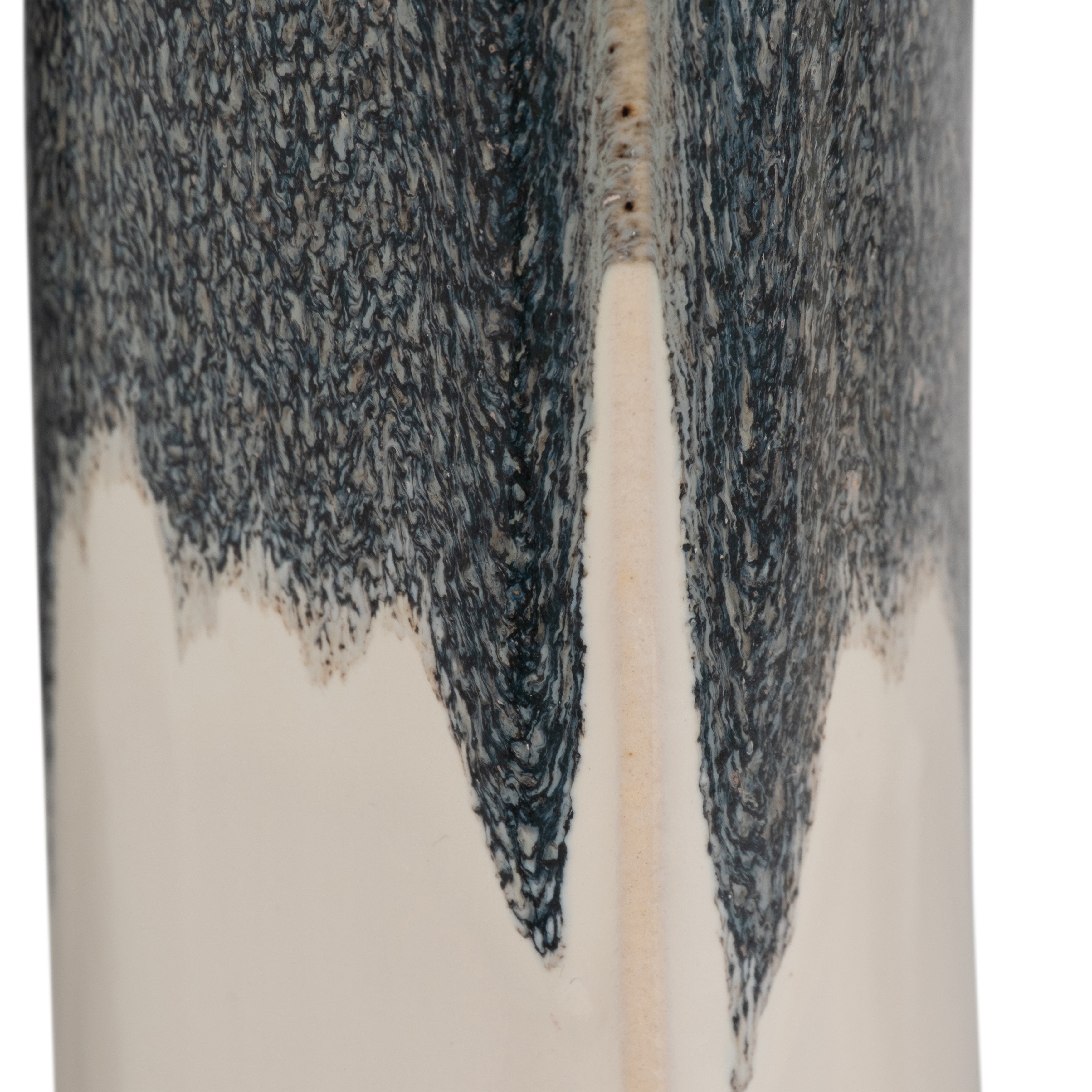 Cer, 26" Curvy Open Cut-out Vase, Blue/white - Decor Addict, LLC