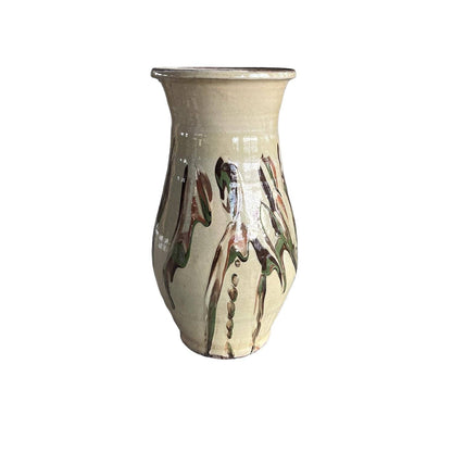 Cottage Crafted Vase: Marbleized Blue - Decor Addict, LLC