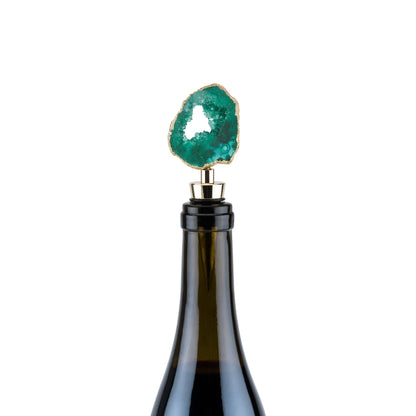 Gilded Assorted Geode Stoppers - Decor Addict, LLC