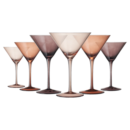 Venus Martini Glass Set, 8oz Glasses Set of 6 - Decor Addict, LLC