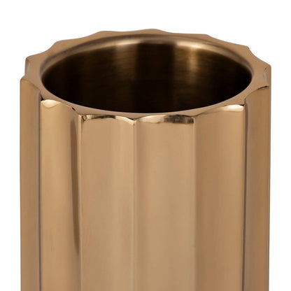 Gold Steel Ice Bucket Large Double Wall: Gold / STEEL - Decor Addict, LLC