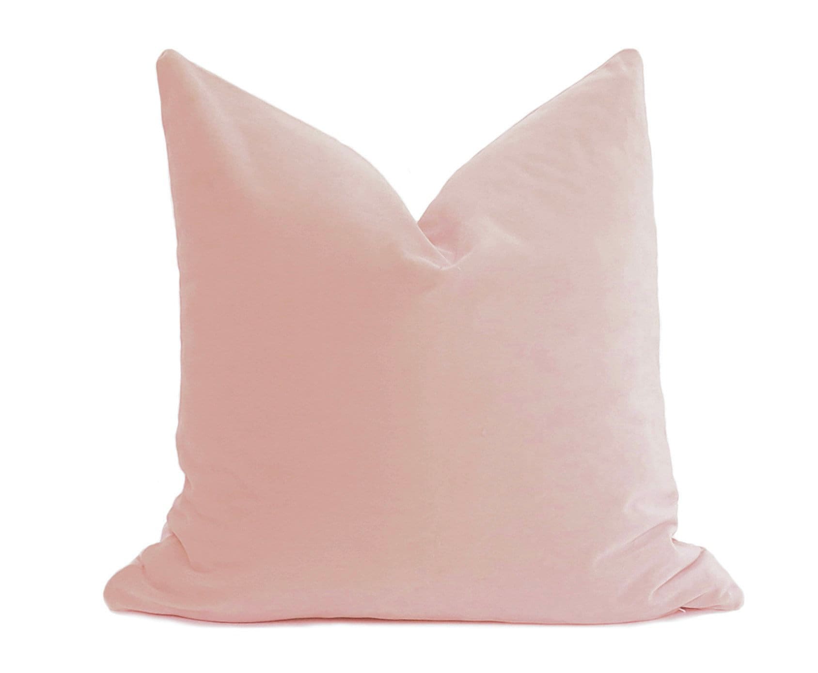 Plush Velvet Pillow Cover - Blush: 20x20 - Decor Addict, LLC