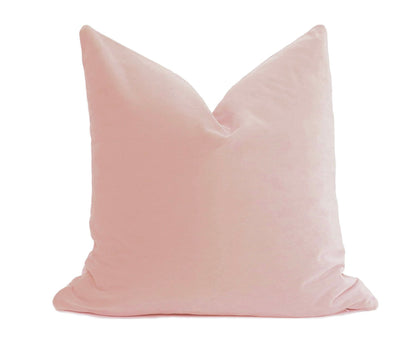 Plush Velvet Pillow Cover - Blush: 20x20 - Decor Addict, LLC