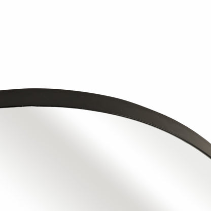 30x35" Irregular Round Mirror, Black - Decor Addict, LLC