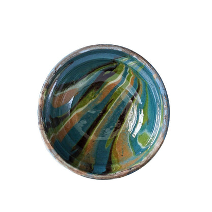 Cottage Crafted Bowl, Mini: Marbleized Green