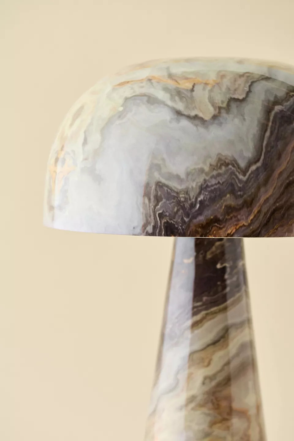Enameled Metal Table Lamp with Inline Switch, Marbled Multi Color - Decor Addict, LLC
