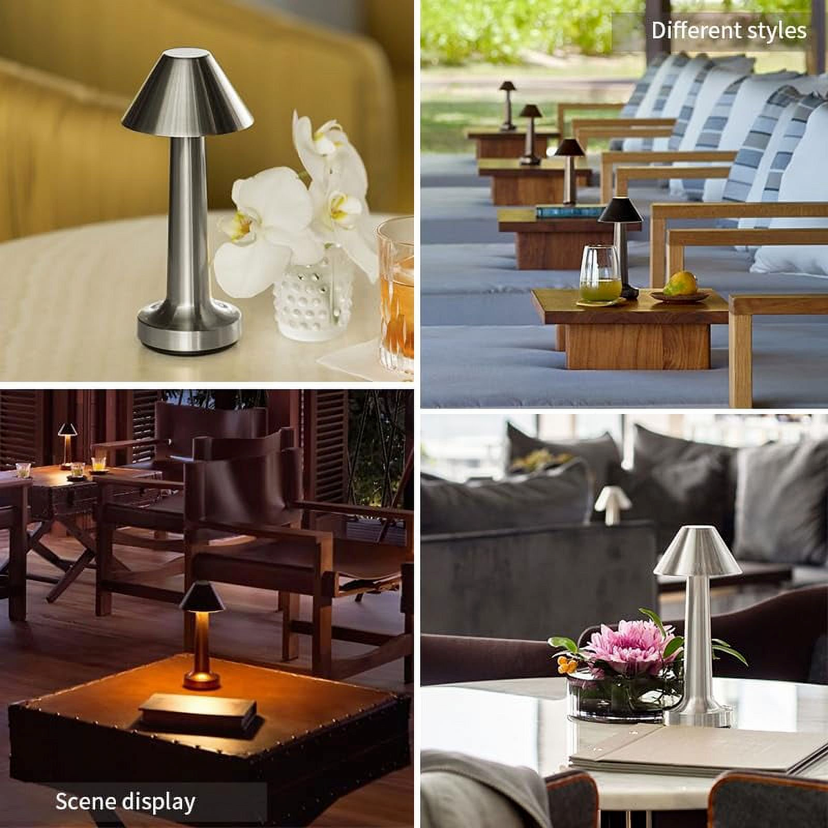 Modern Touch Sensor LED Lamp with USB Charging-Retail Pack: Gold - Decor Addict, LLC