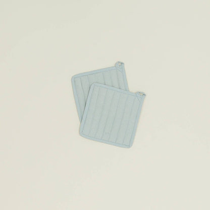 SIMPLE LINEN POT HOLDERS - SET OF 2: IVORY - Decor Addict, LLC