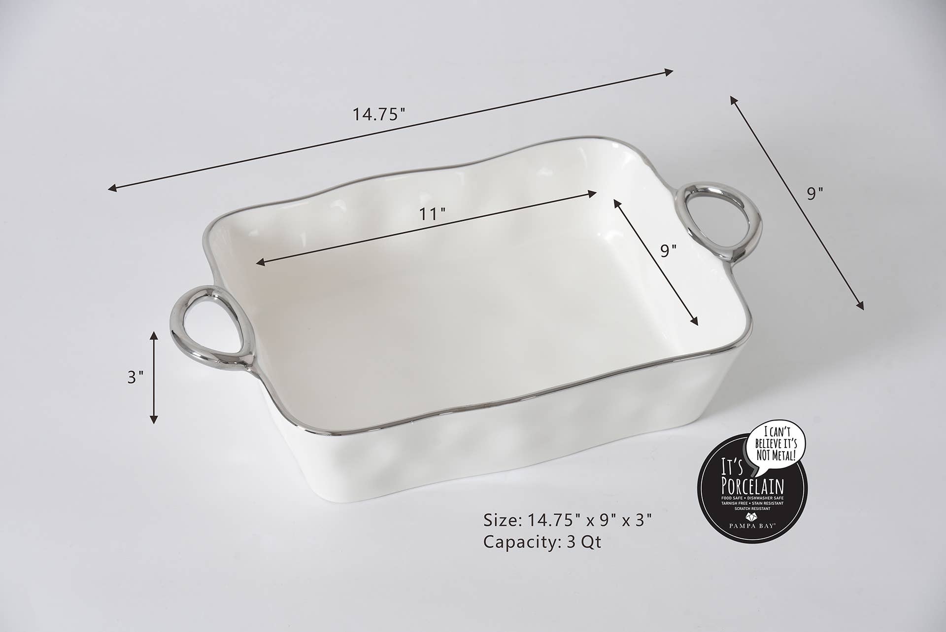 11" x 9" Rectangular Baking Dish - Decor Addict, LLC