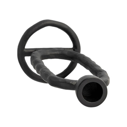 Metal Oval Ring Taper Candle Holder - Black, 8 in. - Decor Addict, LLC