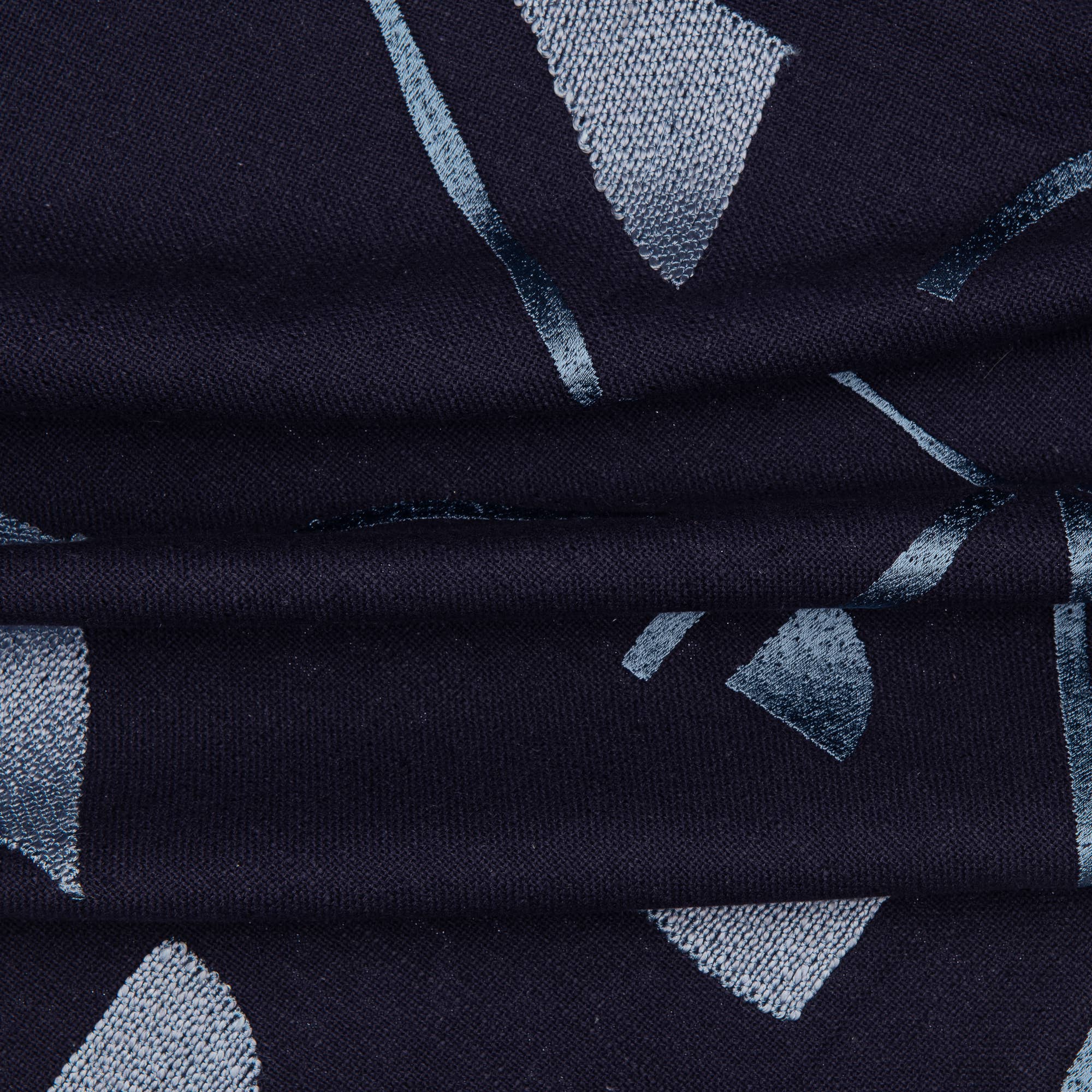 Contemporary Geometric Hand Woven Throw Pillow: Denim Blue / 20" x 20"