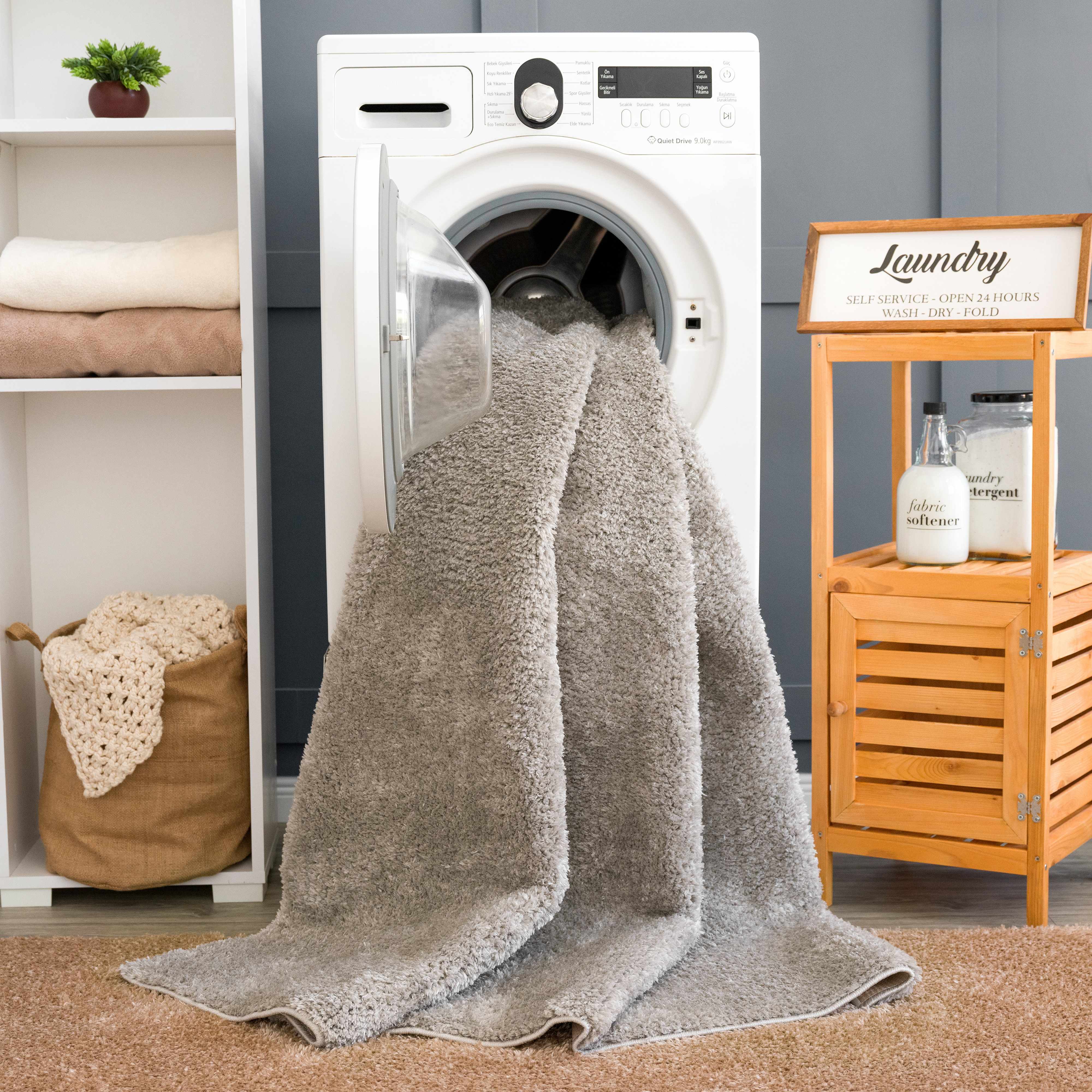 Judy Light Gray Washable Area Rug - Decor Addict, LLC