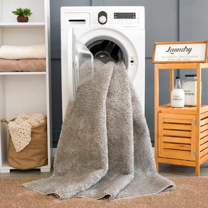 Judy Light Gray Washable Area Rug - Decor Addict, LLC