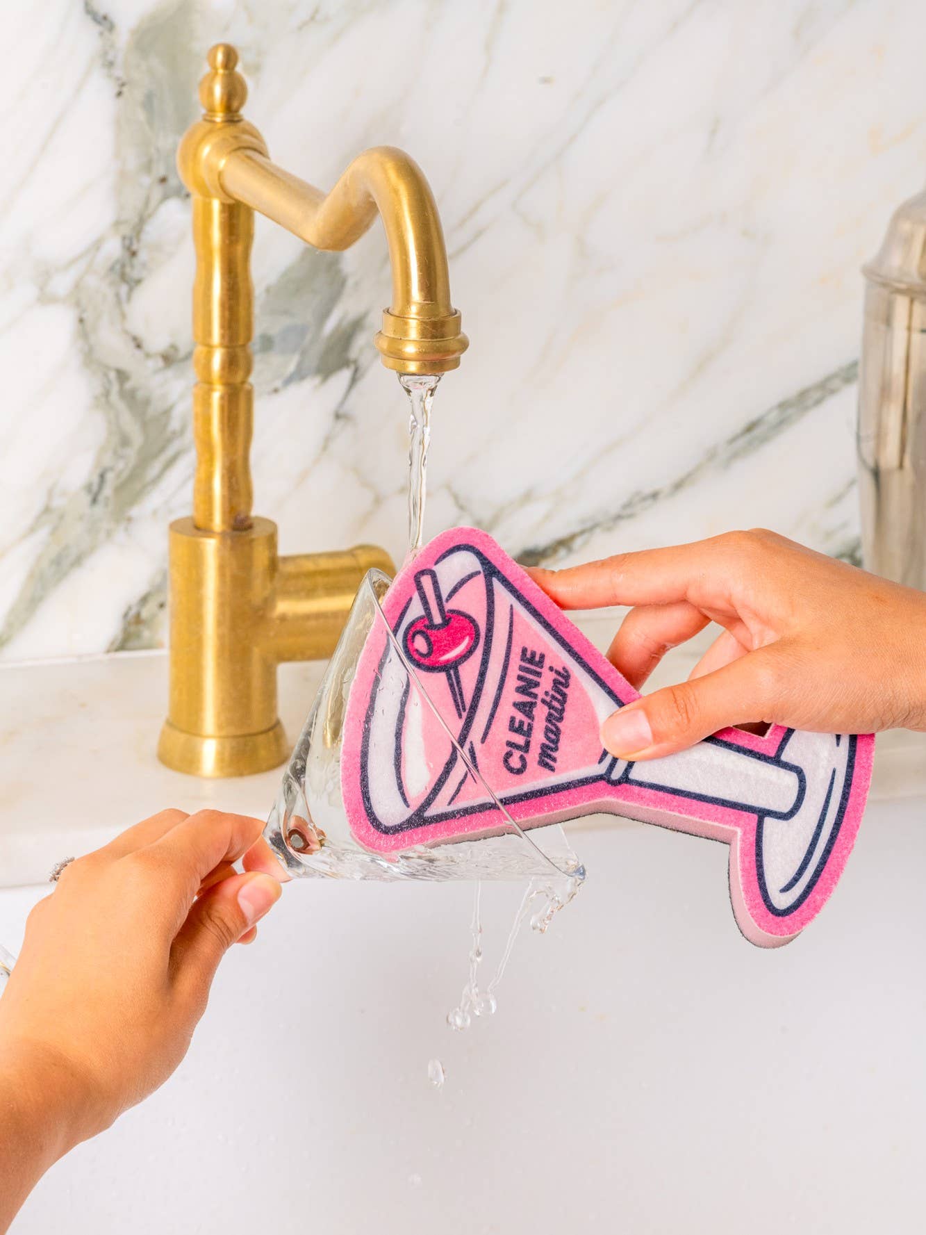 Martini Scrubbly Sponge - Cleanie: Pink