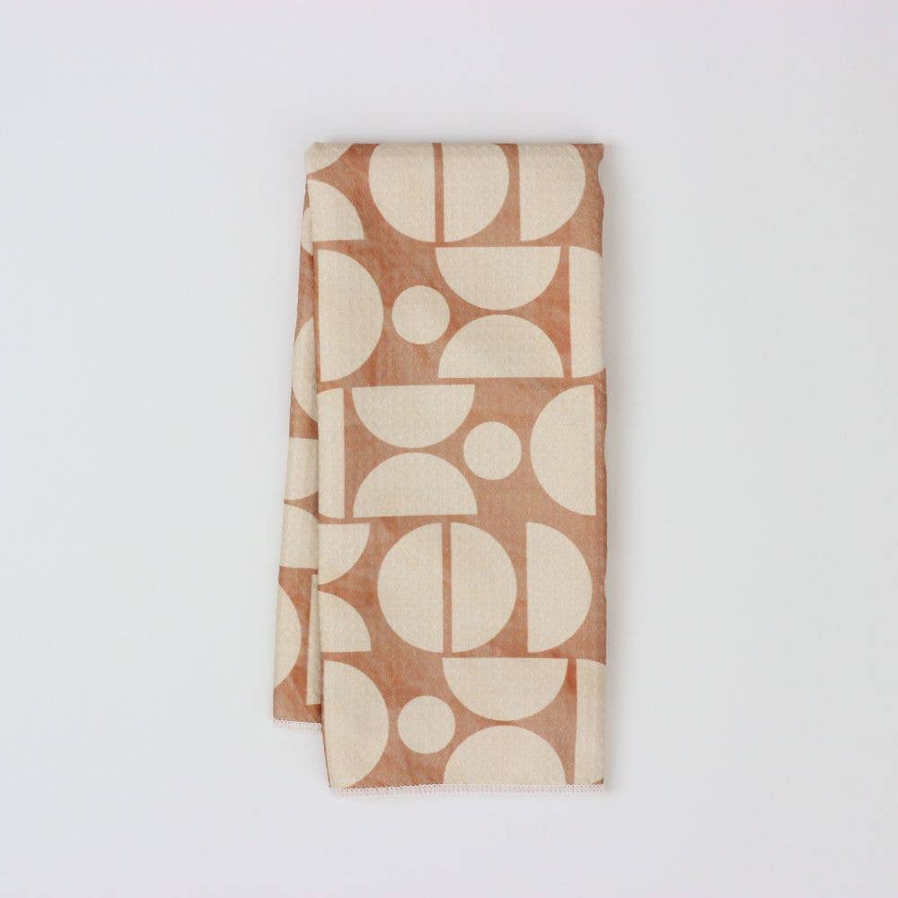 Mocha Geo Dish Towel - 16''x24'' - Decor Addict, LLC