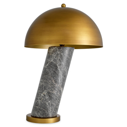 Daniel Grey Marble Table Lamp by Eichholtz, angled view