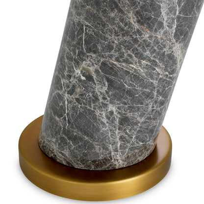 Daniel Grey Marble Table Lamp by Eichholtz, marble base and brass detail