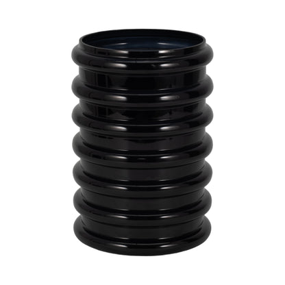 Glass, 9"h, Scallop Vase, Black - Decor Addict, LLC