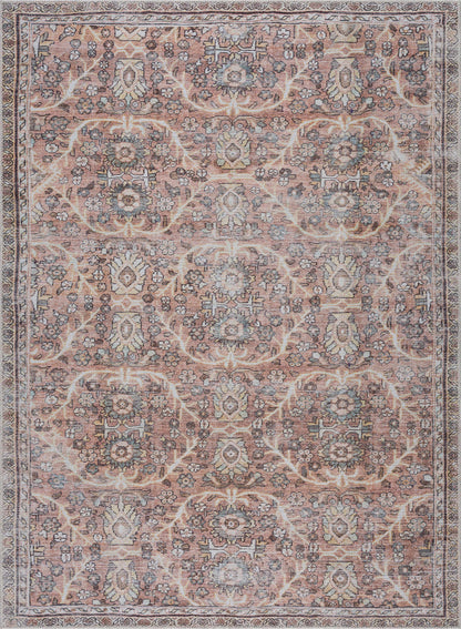 Urpi Rose & Brown Washable Area Rug - Decor Addict, LLC