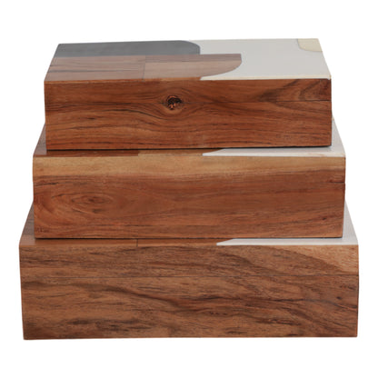 S/3 10/11/12" Mid-century Boxes, Multi - Decor Addict, LLC