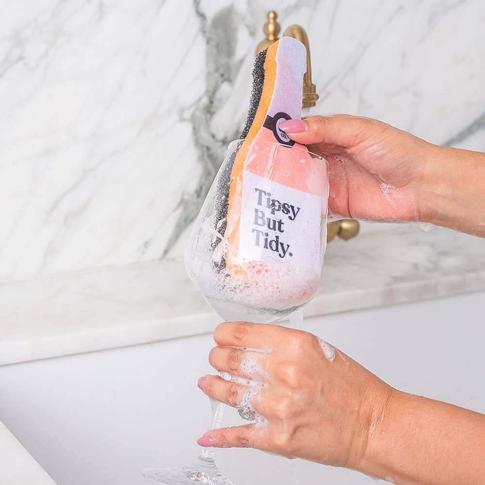 Scrubbly™ Kitchen Sponge Trio - Green/Peach/Pink - Decor Addict, LLC