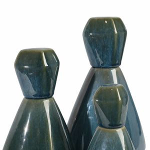 Corvallis Ceramic Bottles, Blue (Set of 3)