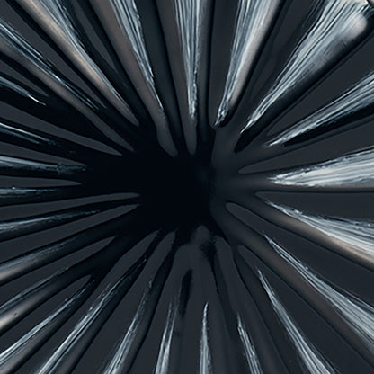 8"h Textured Ceramic Vase, Navy Blue/cream - Decor Addict, LLC