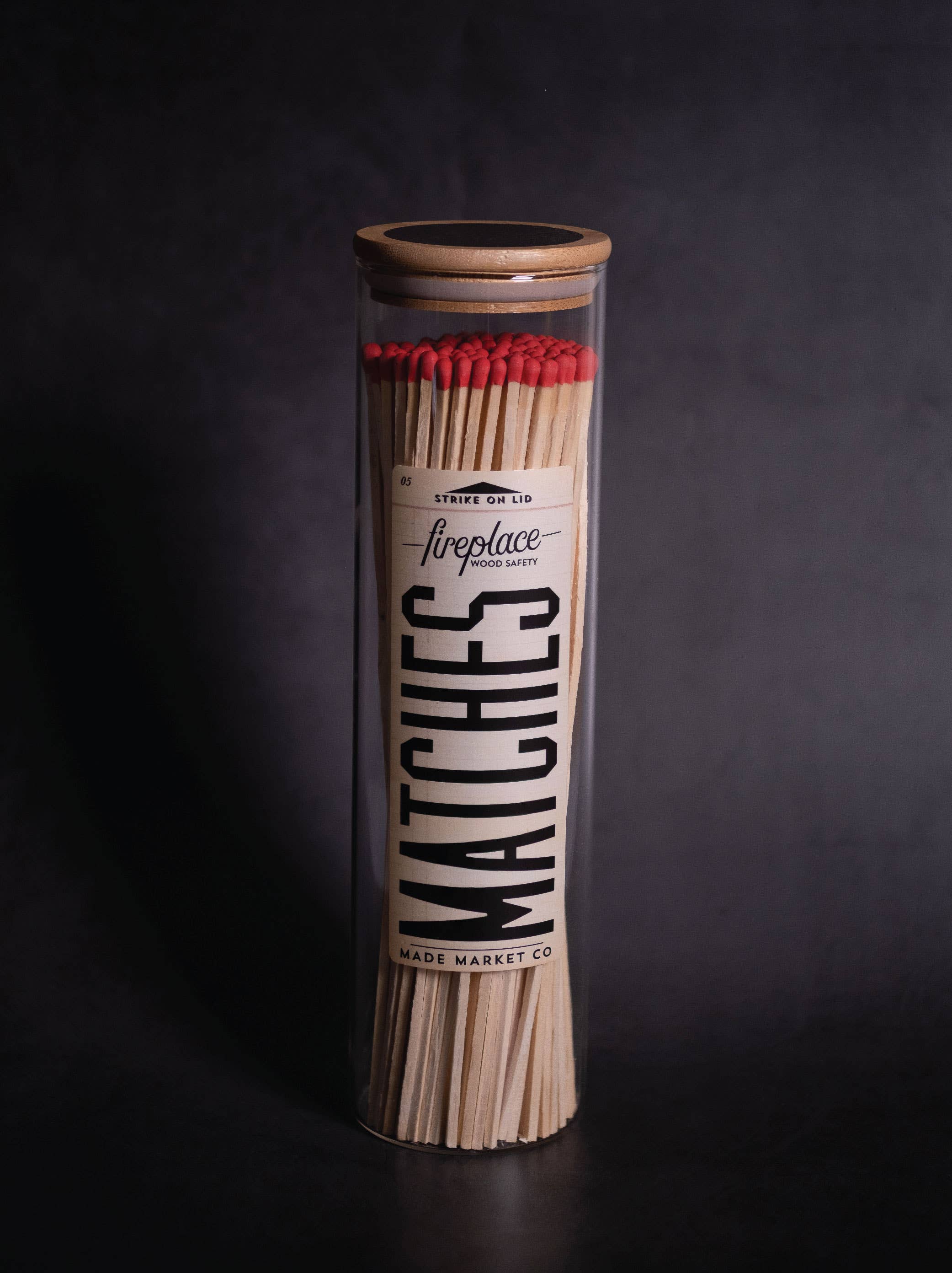 Apothecary Vintage Fireplace Red Matches - Decor Addict, LLC